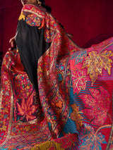 Black royal multicolor woven saree statement beauty