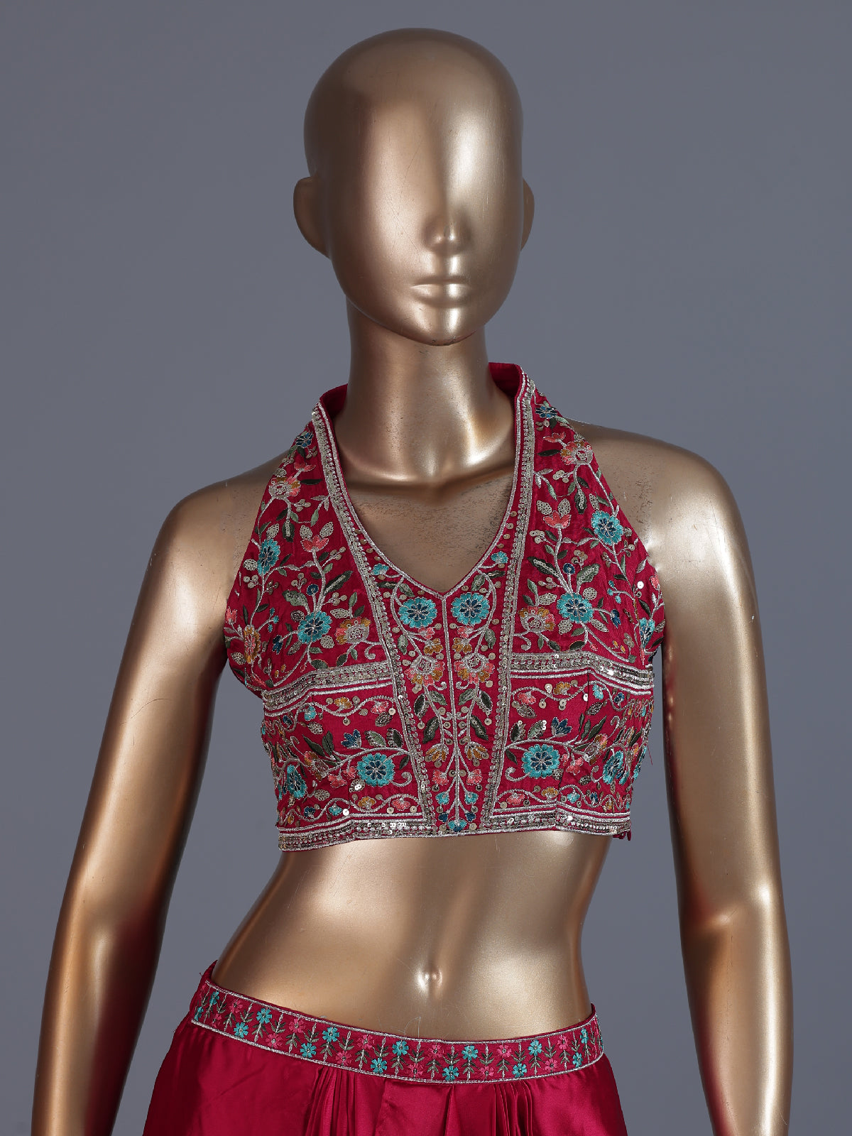 Magenta runway glamour indo western suit