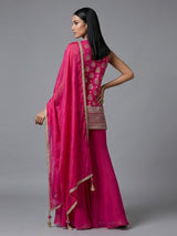 Rani georgette zardosi worked festive salwar suit