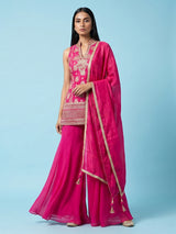 Rani georgette zardosi worked festive salwar suit