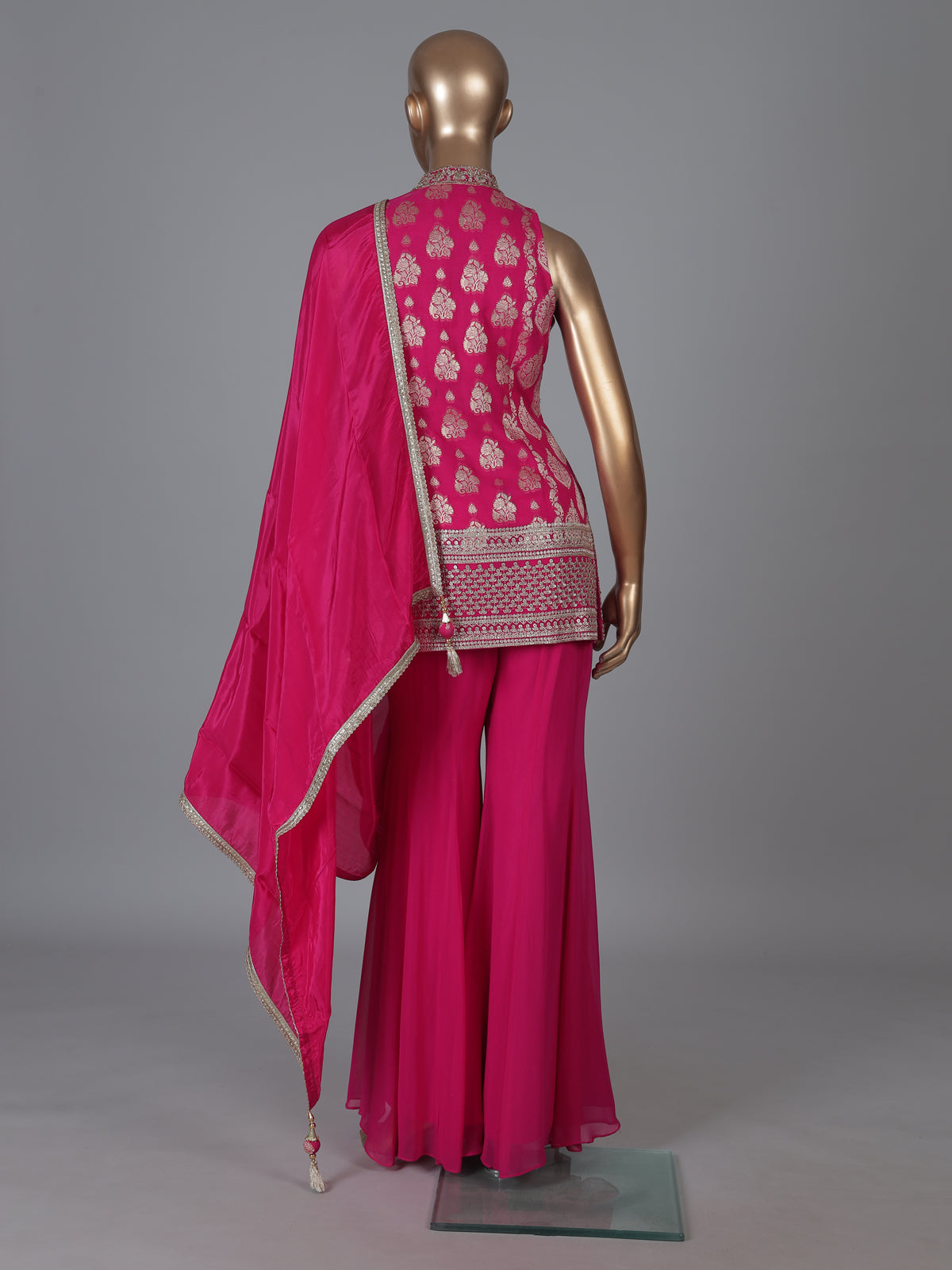 Rani georgette zardosi worked festive salwar suit