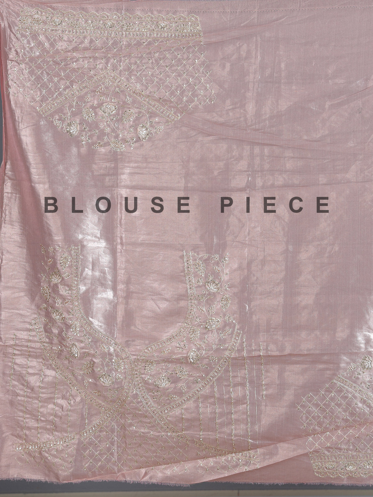 Peach tissue silk saree for wedding celebration