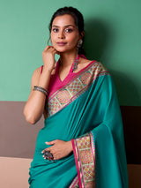 Blue majestic patola drape saree