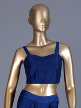 Blue Mughal inspired indo western dhoti suit