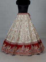 Off white heritage raw silk bridal lehenga choli