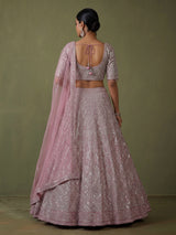 Onion pink designer net lehenga choli
