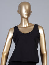 Black georgette silk kaftan sharara suit with dupatta
