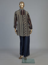 Multi printed designer palazzo fusion set
