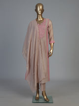 Beige designer kurti set with timeless ethnic glamour