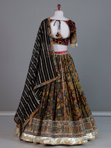 Multicolor cotton printed navratri lehenga choli