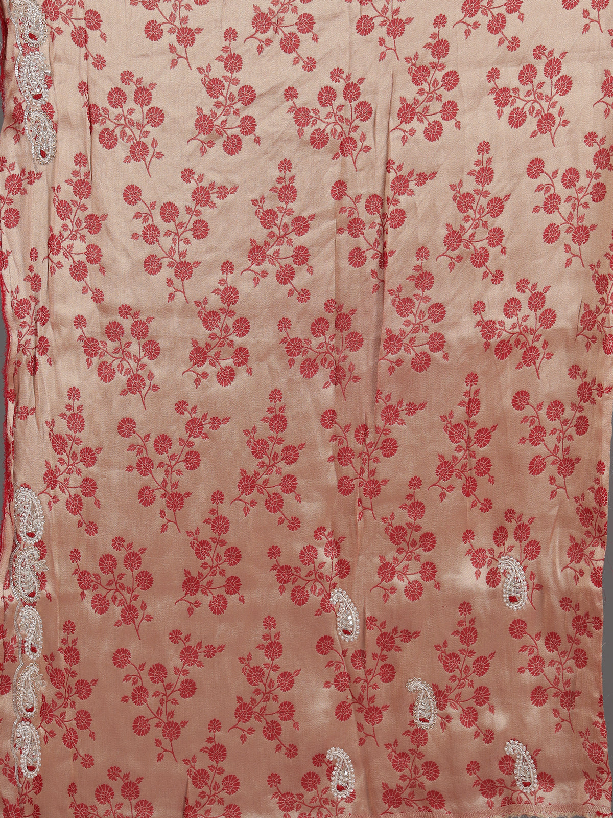 Red tissue silk bridal festive saree