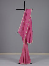 Designer rani pink festive dola tissue silk saree for women