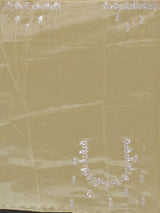 Classic cream tissue silk saree for party and reception wear