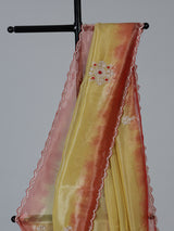 Yellow shaded tissue silk festive saree with graceful handcrafted elegance