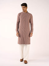 Dusty pink terry rayon distinguished festive kurta suit wear