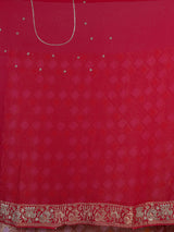Rani pink bandhani georgette designer saree