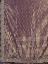 Purple dola silk designer occasion saree