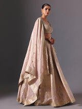 Lilac purple silk designer lehenga choli with elegant dupatta style