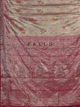 Golden kanjivaram silk contrast pallu festive wedding saree