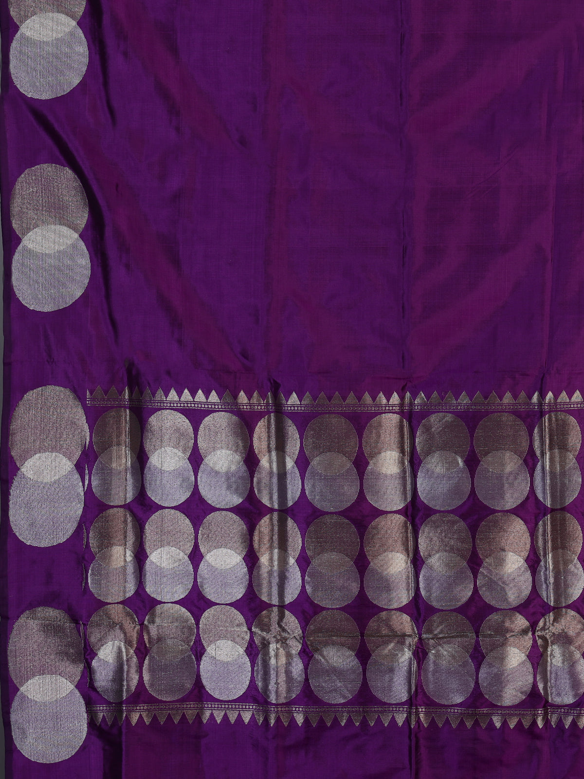Purple soft silk saree with rich zari border design