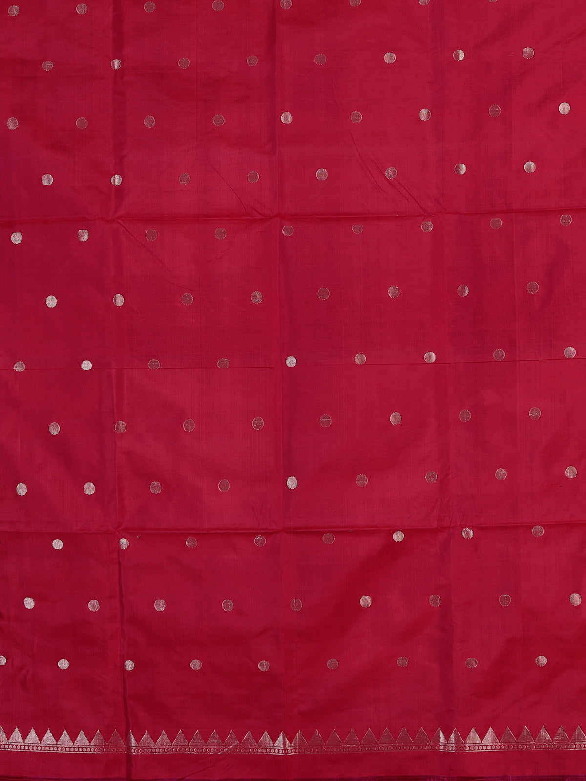 Rani pink soft silk saree with designer zari border pallu