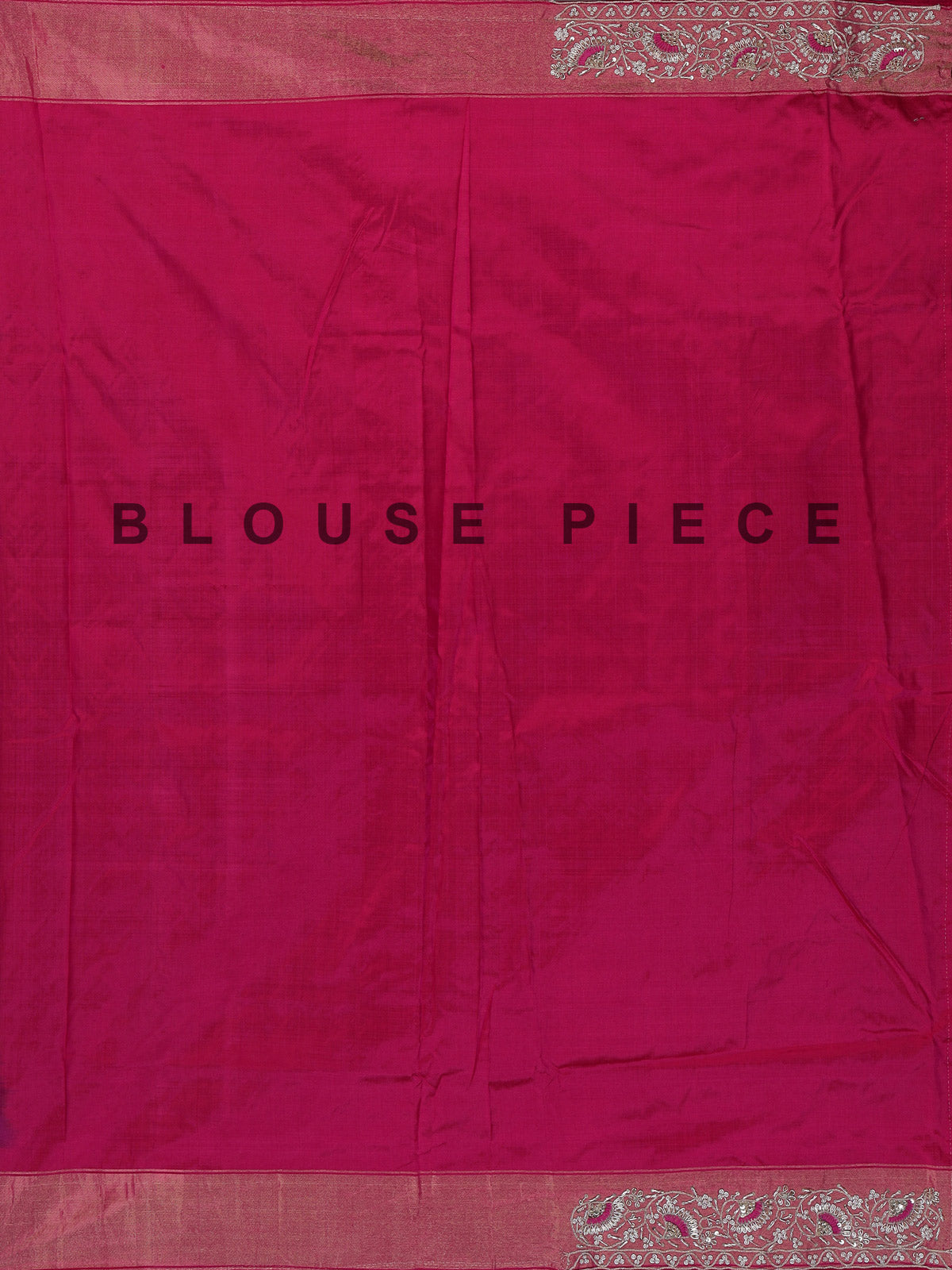 Purple pure hyderabadi patola silk saree with contrast border