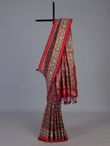 Maroon art patola silk saree with elegant traditional craftsmanship