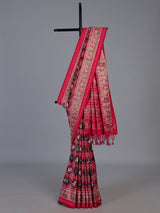 Maroon rani pink art patola silk designer festive saree