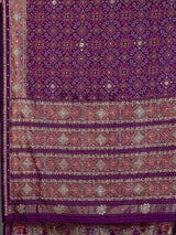 Purple art patola silk saree with rich zardosi detailing