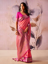 Pink timeless elegance tissue silk saree