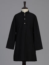 Black metallic nehru boys waistcoat set