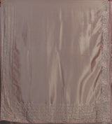 Onion pink metallic tissue silk saree women