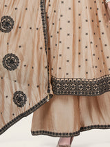 Light brown silk anarkali salwar suit women
