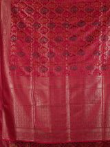 Rani pink women shimmer zari sareeq