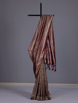 Wine women meenakari zari saree