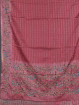 Pink women botanical vine zari saree