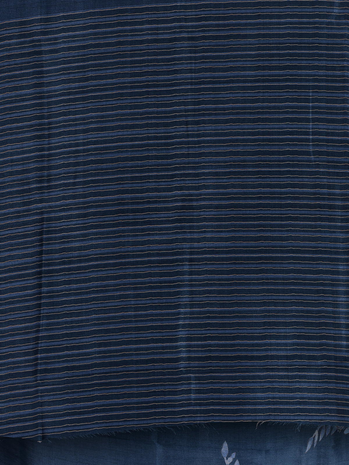 Navy women kalamkari beaded zari saree