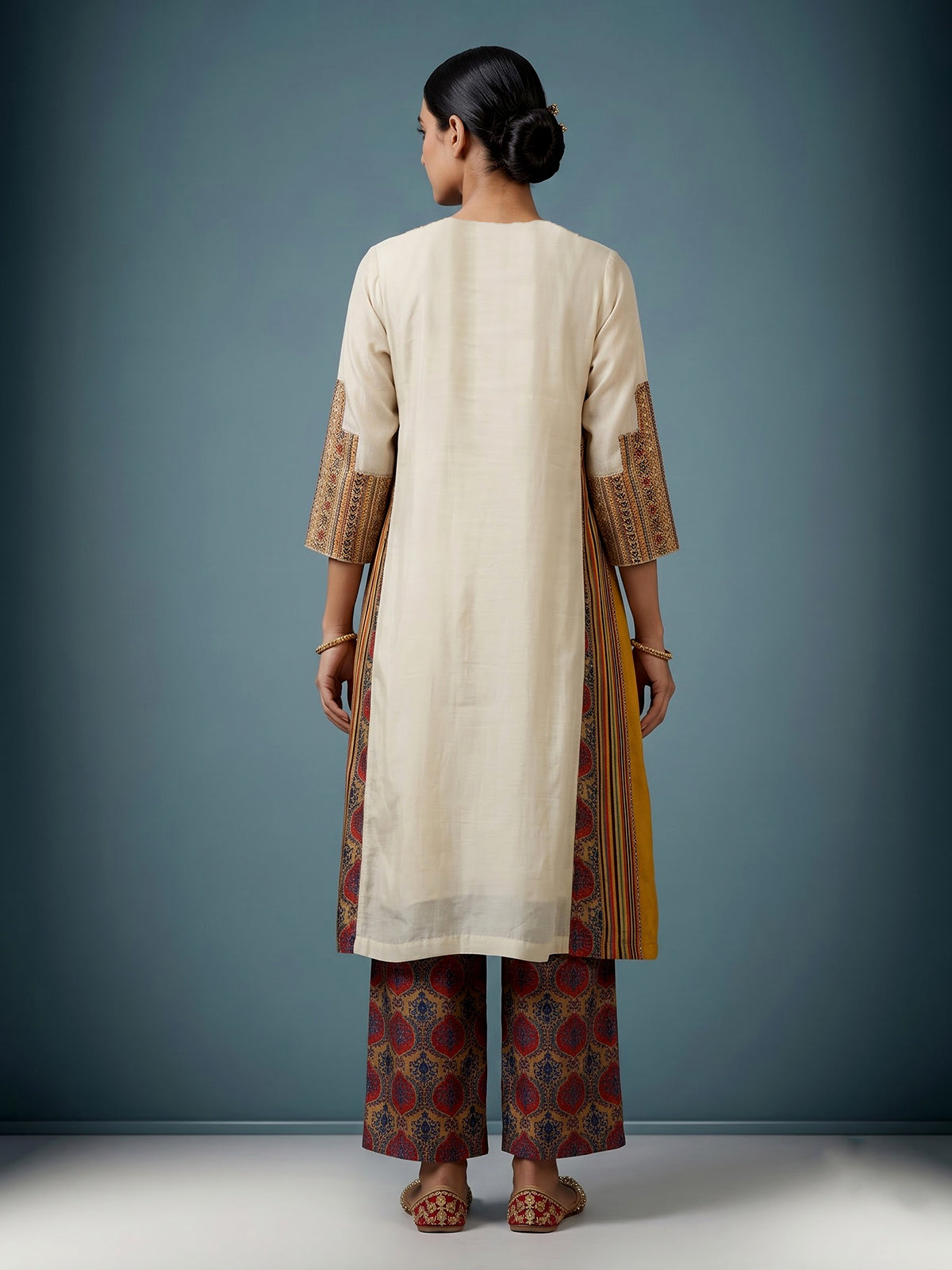 White women embellished modal silk pant suit