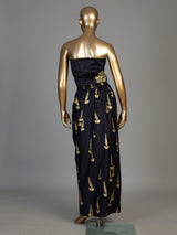Black women draped dhoti skirt indo western