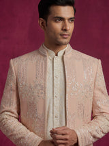 Ivory men chikankari inspired indo western