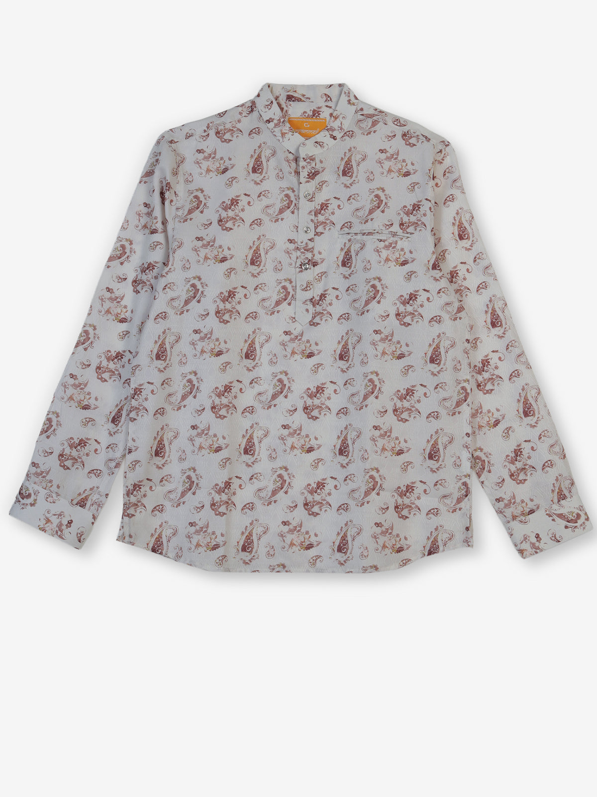 White men kalka floral chinese kurta