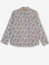 White men kalka floral chinese kurta