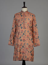 Peach men kalka floral kurta suit