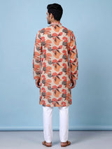 Multi men abstract floral kurta suit