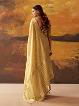 Olive woven modal cotton festive saree