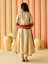 Champagne gold women regal anarkali suit