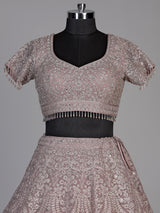 Mauve purple womens shimmer sequin lehenga