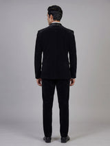 Black mens statement shawl lapel coat suit