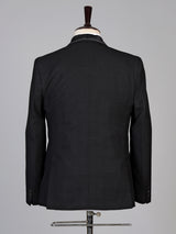 Black mens classic satin shawl coat suit