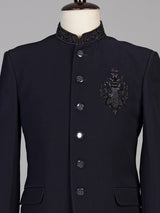 Navy mens imperial embellished jodhpuri suit